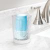 imagemDesign PlasticSteel Compact Small Disposable Paper Cup Dispenser Storage Holder for Rinsing Cups on Bathroom Vanity Countertops  Rain Collection  ClearWhite
