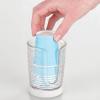imagemDesign PlasticSteel Compact Small Disposable Paper Cup Dispenser Storage Holder for Rinsing Cups on Bathroom Vanity Countertops  Rain Collection  ClearWhite
