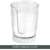 imagemDesign PlasticSteel Compact Small Disposable Paper Cup Dispenser Storage Holder for Rinsing Cups on Bathroom Vanity Countertops  Rain Collection  ClearWhite