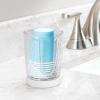 imagemDesign PlasticSteel Compact Small Disposable Paper Cup Dispenser Storage Holder for Rinsing Cups on Bathroom Vanity Countertops  Rain Collection  ClearWhite