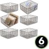 imagemDesign Farmhouse Decor Metal Wire Storage Basket Bin for Storage ampamp Organizing Closets Shelves and Cabinets in Bedrooms  Holds Shirts Purses Leggings Scarfs Hats  12quot x 12quot  6 Pack  Bronze