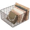 imagemDesign Farmhouse Decor Metal Wire Storage Basket Bin for Storage ampamp Organizing Closets Shelves and Cabinets in Bedrooms  Holds Shirts Purses Leggings Scarfs Hats  12quot x 12quot  6 Pack  Bronze