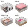 imagemDesign Farmhouse Decor Metal Wire Storage Basket Bin for Storage ampamp Organizing Closets Shelves and Cabinets in Bedrooms  Holds Shirts Purses Leggings Scarfs Hats  12quot x 12quot  6 Pack  Bronze