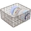 imagemDesign Farmhouse Decor Metal Wire Storage Basket Bin for Storage ampamp Organizing Closets Shelves and Cabinets in Bedrooms  Holds Shirts Purses Leggings Scarfs Hats  12quot x 12quot  6 Pack  Bronze