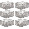 imagemDesign Farmhouse Decor Metal Wire Storage Basket Bin for Storage ampamp Organizing Closets Shelves and Cabinets in Bedrooms  Holds Shirts Purses Leggings Scarfs Hats  12quot x 12quot  6 Pack  Bronze
