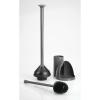 imagemDesign Hidden Plunger and Brush Set for Toilet Bowl  Brush Cleaner and Plunger Combo with Holder Caddy for Bathroom  Modern Toilet Brush and Plunger Set  Aura Collection  2 Pack  Charcoal Gray