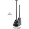 imagemDesign Hidden Plunger and Brush Set for Toilet Bowl  Brush Cleaner and Plunger Combo with Holder Caddy for Bathroom  Modern Toilet Brush and Plunger Set  Aura Collection  2 Pack  Charcoal Gray