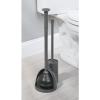 imagemDesign Hidden Plunger and Brush Set for Toilet Bowl  Brush Cleaner and Plunger Combo with Holder Caddy for Bathroom  Modern Toilet Brush and Plunger Set  Aura Collection  2 Pack  Charcoal Gray