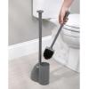 imagemDesign Hidden Plunger and Brush Set for Toilet Bowl  Brush Cleaner and Plunger Combo with Holder Caddy for Bathroom  Modern Toilet Brush and Plunger Set  Aura Collection  2 Pack  Charcoal Gray