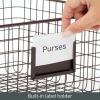 imagemDesign Large Metal Farmhouse Storage Organizer Bin Baskets with Label Slot for Closet Cabinet Cupboard  Wire Organizing Basket Holds Clothing Linens Shoes Omaha Collection 4 Pack Bronze