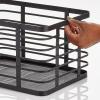 imagemDesign Metal Steel Wire Storage Basket Bin wBuiltin Handle Open Top Industrial Design for Closet Shelf Organization Organize Clothes Accessories Carson Collection  3 Pack  Matte Black