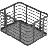 imagemDesign Metal Steel Wire Storage Basket Bin with Builtin Handle Open Top Industrial Design for Closet and Shelf Organization Organize Clothes Blanket Accessories  Carson Collection  Matte Black