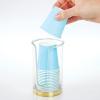 imagemDesign Plastic Small Compact Disposable Paper Cup Dispenser  Mouthwash Rinsing Cups Storage Holder for Bathroom Vanity Countertops Makeup Table Powder Room  Lumiere Collection ClearSoft Brass