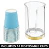 imagemDesign Plastic Small Compact Disposable Paper Cup Dispenser  Mouthwash Rinsing Cups Storage Holder for Bathroom Vanity Countertops Makeup Table Powder Room  Lumiere Collection ClearSoft Brass