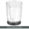 imagemDesign PlasticSteel Compact Small Disposable Paper Cup Dispenser Storage Holder for Rinsing Cups on Bathroom Vanity Countertops  Rain Collection  ClearBlack