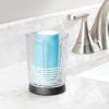 imagemDesign PlasticSteel Compact Small Disposable Paper Cup Dispenser Storage Holder for Rinsing Cups on Bathroom Vanity Countertops  Rain Collection  ClearBlack
