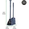imagemDesign Plunger and Brush Set for Toilet Bowl  Hidden Modern Toilet Brush and Plunger Set with Caddy  Brush Cleaner and Plunger Combo with Holder for Bathroom  Hyde Collection  Navy Blue