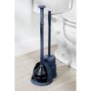 imagemDesign Plunger and Brush Set for Toilet Bowl  Hidden Modern Toilet Brush and Plunger Set with Caddy  Brush Cleaner and Plunger Combo with Holder for Bathroom  Hyde Collection  Navy Blue