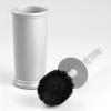 imagemDesign Toilet Bowl Brush and Holder  Covered Bathroom Brush  Standing Scrubber in Modern Holder  Space Saving Deep Cleaning for Toilet  2 Pack Silver