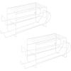 imagemDesign 2Tier Metal Wire Standing PopSoda and Food Can Dispenser Storage Rack Organizer with Top Shelf for Kitchen Pantry Countertop Cabinet  Holds 12 Cans  2 Pack  White