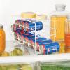 imagemDesign 2Tier Metal Wire Standing PopSoda and Food Can Dispenser Storage Rack Organizer with Top Shelf for Kitchen Pantry Countertop Cabinet  Holds 12 Cans  2 Pack  White