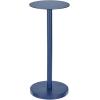 imagemDesign Glass Top SideEnd Drink Table  Tall Modern Round Accent Metal Nightstand Furniture for Living Room Dorm Home Office and Bedroom  9quot Round  Cobalt Blue