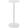 imagemDesign Glass Top SideEnd Drink Table  Tall Modern Round Accent Metal Nightstand Furniture for Living Room Dorm Home Office and Bedroom  9quot Round  Matte White