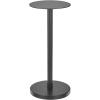 imagemDesign Glass Top SideEnd Drink Table  Tall Modern Round Accent Metal Nightstand Furniture for Living Room Dorm Home Office and Bedroom  9quot Round  Matte Black