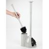 imagemDesign Hidden Plunger and Brush Set for Toilet Bowl  Brush Cleaner and Plunger Combo with Holder Caddy for Bathroom  Modern Toilet Brush and Plunger Set  Aura Collection  Light Gray