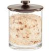 imagemDesign Medium Modern Apothecary Storage Organizer Canister Jars  Acrylic Containers for Bathroom Organization Holder for Vanity Counter Makeup Table Lumiere Collection 2 Pack ClearBronze