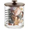 imagemDesign Medium Modern Apothecary Storage Organizer Canister Jars  Acrylic Containers for Bathroom Organization Holder for Vanity Counter Makeup Table Lumiere Collection 2 Pack ClearBronze