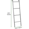 imagemDesign Metal Leaning Blanket and Towel Ladder  Blanket Ladder for Bedroom and Towel Ladder for Bathroom  ThrowQuilt Display Holder Rack  Nursery Wall Ladder  Blanket Ladder Decor  Graphite Gray