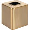 imagemDesign Metal Square Tissue Box Cover Modern Facial Paper Holder  Accessories for Bathroom Vanity Countertop Bedroom Dresser Night Stand Desk Office and End Table  Unity Collection  Soft Brass