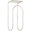 imagemDesign Modern Metal Wire Wall Mount Towel Rack Holder and Organizer with Storage Shelf  for Bathroom Towels Washcloths Hand Towels  Decorative Curved Design  Satin