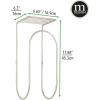 imagemDesign Modern Metal Wire Wall Mount Towel Rack Holder and Organizer with Storage Shelf  for Bathroom Towels Washcloths Hand Towels  Decorative Curved Design  Satin