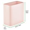 imagemDesign Small Metal 24 Gallon Trash Can Wastebasket Garbage Bin for Bathroom  Mini Slim Rubbish Waste Bin for Master or Guest Bath Bedroom Garage Laundry Room or Playroom Black Pack of 1Light Pink