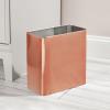 imagemDesign Small Metal 24 Gallon Trash Can Wastebasket Garbage Bin for Bathroom  Mini Slim Rubbish Waste Bin for Master or Guest Bath Bedroom Garage Laundry Room or Playroom Black Pack of 1Rose Gold