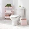 imagemDesign Small Metal 24 Gallon Trash Can Wastebasket Garbage Bin for Bathroom  Mini Slim Rubbish Waste Bin for Master or Guest Bath Bedroom Garage Laundry Room or Playroom Black Pack of 1Light Pink