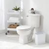 imagemDesign Small Metal 24 Gallon Trash Can Wastebasket Garbage Bin for Bathroom  Mini Slim Rubbish Waste Bin for Master or Guest Bath Bedroom Garage Laundry Room or Playroom Black Pack of 1White