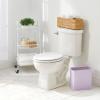 imagemDesign Small Metal 24 Gallon Trash Can Wastebasket Garbage Bin for Bathroom  Mini Slim Rubbish Waste Bin for Master or Guest Bath Bedroom Garage Laundry Room or Playroom Black Pack of 1Light Purple