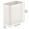 imagemDesign Small Metal 24 Gallon Trash Can Wastebasket Garbage Bin for Bathroom  Mini Slim Rubbish Waste Bin for Master or Guest Bath Bedroom Garage Laundry Room or Playroom Black Pack of 1Cream