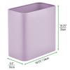 imagemDesign Small Metal 24 Gallon Trash Can Wastebasket Garbage Bin for Bathroom  Mini Slim Rubbish Waste Bin for Master or Guest Bath Bedroom Garage Laundry Room or Playroom Black Pack of 1Light Purple
