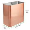 imagemDesign Small Metal 24 Gallon Trash Can Wastebasket Garbage Bin for Bathroom  Mini Slim Rubbish Waste Bin for Master or Guest Bath Bedroom Garage Laundry Room or Playroom Black Pack of 1Rose Gold