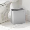 imagemDesign Small Metal 24 Gallon Trash Can Wastebasket Garbage Bin for Bathroom  Mini Slim Rubbish Waste Bin for Master or Guest Bath Bedroom Garage Laundry Room or Playroom Black Pack of 1Gray