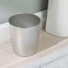 imagemDesign Small Steel Round Trash Can Bucket  15 Gallon Wastebasket Garbage Container Bin for Bathroom Powder Room Bedroom Kitchen Home Office  Hamill Collection  Matte Satin