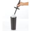 imagemDesign Stainless Steel Toilet Bowl Brush and Holder Set Modern Metal Compact Storage Organizer Cleaner Scrubber for Toilet  Heavy Duty Cleaning Plunger for Bathroom Mirri Collection Graphite
