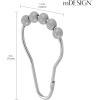 imagemDesign Steel Metal EasyGlide Roller Ball Shower Curtain Rings  Bathroom Shower Curtain and Curtain Liner Rolling Ring Hooks for Shower Rod Guest Bath and Powder Room  12 Rings  Gray