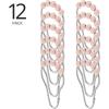 imagemDesign Steel Metal EasyGlide Roller Ball Shower Curtain Rings  Bathroom Shower Curtain and Curtain Liner Rolling Ring Hooks for Shower Rod Guest Bath and Powder Room  12 Rings  Light Pink