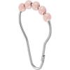 imagemDesign Steel Metal EasyGlide Roller Ball Shower Curtain Rings  Bathroom Shower Curtain and Curtain Liner Rolling Ring Hooks for Shower Rod Guest Bath and Powder Room  12 Rings  Light Pink