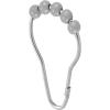 imagemDesign Steel Metal EasyGlide Roller Ball Shower Curtain Rings  Bathroom Shower Curtain and Curtain Liner Rolling Ring Hooks for Shower Rod Guest Bath and Powder Room  12 Rings  Gray